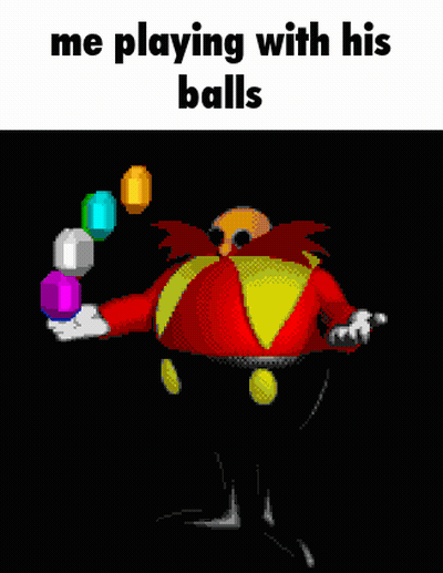 A Pixelated Image Of A Cartoon Character With The Words " Me Playing With His Balls " On The Bottom GIF