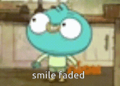 A Pixelated Image Of A Cartoon Character With The Words Smile Faded Below It GIF
