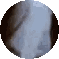 A Pixelated Image Of A Circle With A Dark Border Sticker