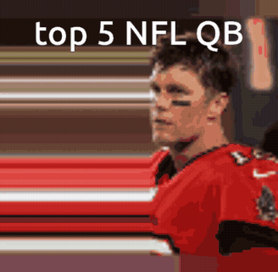 A Pixelated Image Of A Football Player With The Words Top 5 Nfl Qb GIF