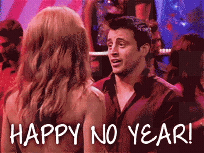 A Pixelated Image Of A Man And A Woman With The Words Happy No Year GIF