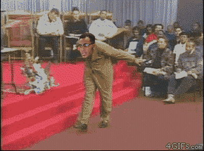 A Pixelated Image Of A Man Running On A Red Carpet With The Website 4Gifs.com In The Lower Right Corner GIF