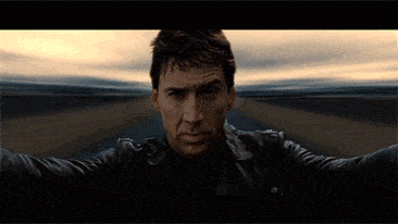 A Pixelated Image Of A Man Standing On A Road With His Arms Outstretched GIF