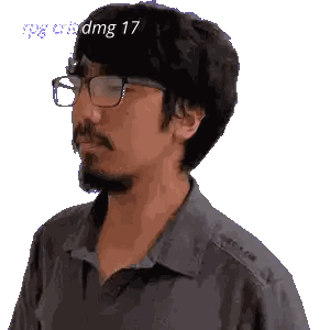 A Pixelated Image Of A Man Wearing Glasses And A Shirt With The Number 17 On His Head Sticker