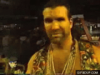 A Pixelated Image Of A Man With A Beard And A Necklace With Gifsoup.com At The Bottom GIF