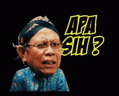 A Pixelated Image Of A Man With Glasses And A Headband That Says Apa Sih ? GIF