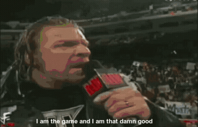 A Pixelated Image Of A Man With The Words I Am The Game And I Am That Damn Good GIF