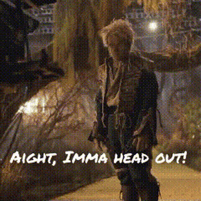 A Pixelated Image Of A Man With The Words Right Imma Head Out On The Bottom GIF