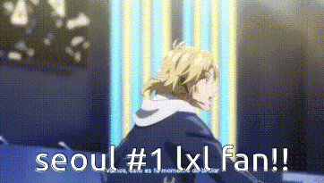 A Pixelated Image Of A Man With The Words Seoul # 1 Lxl Fan Written Above Him GIF