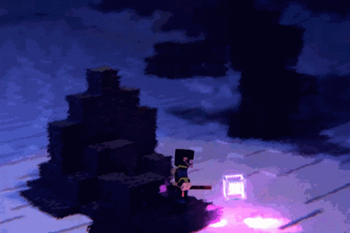 A Pixelated Image Of A Person Holding A Sword GIF