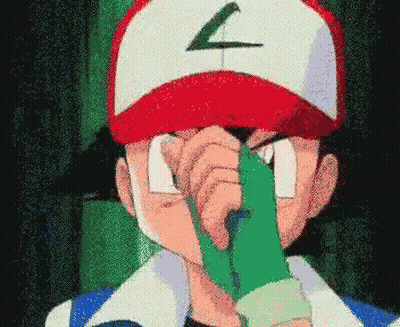 A Pixelated Image Of A Person Wearing A Red And White Hat With The Letter Z On It GIF