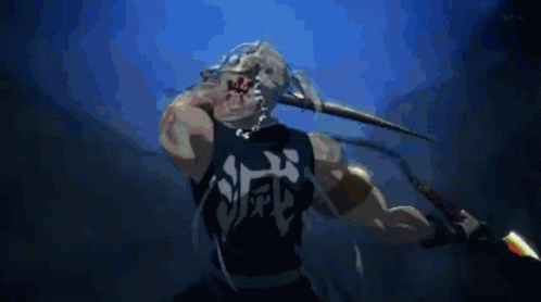 A Pixelated Image Of A Person With A Sword GIF