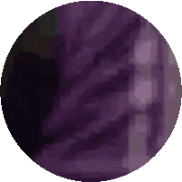 A Pixelated Image Of A Purple Sphere With A White Background Sticker
