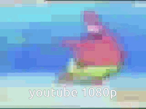 A Pixelated Image Of A Spongebob Squarepants Character And The Words Youtube 1080P GIF