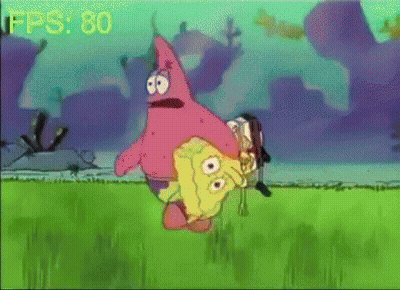 A Pixelated Image Of A Spongebob Squarepants Character With The Number 87 Visible GIF