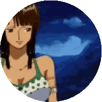 A Pixelated Image Of A Woman Standing In Front Of A Body Of Water Sticker
