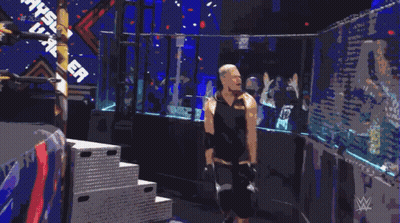 A Pixelated Image Of A Wrestler In A Wrestling Ring GIF