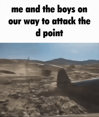 A Plane Is Crashing In The Desert With The Words `` Me And The Boys On Our Way To Attack The D Point '' . GIF