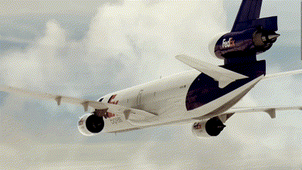 A Plane That Has The Letter L On The Side GIF