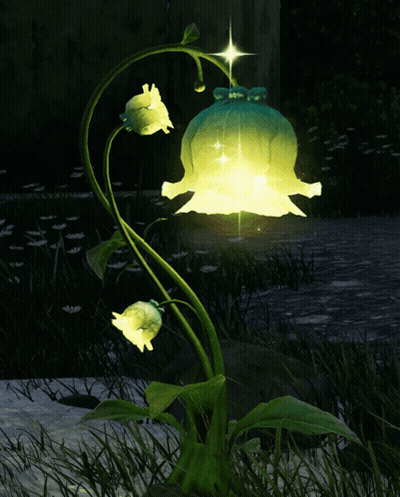 A Plant With A Light Coming Out Of It 'S Flower GIF