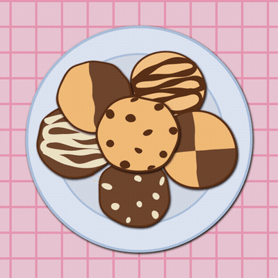 A Plate Of Chocolate Cookies With The Words Happy Day Written On It GIF