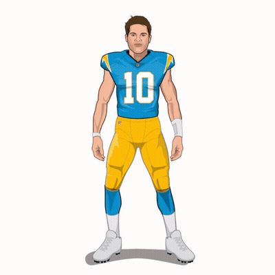 A Player Of The Week Poster For Justin Herbert GIF