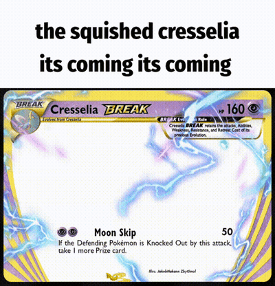 A Pokemon Card That Says The Squished Cresselia It 'S Coming It 'S Coming GIF