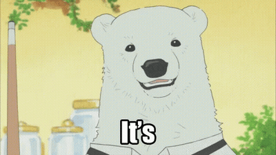 A Polar Bear In A Suit Says Secret GIF