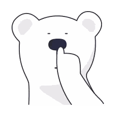 A Polar Bear Is Covering Its Mouth With Its Hand . Sticker