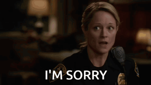A Police Officer Is Saying I 'M Sorry GIF