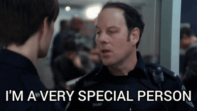 A Police Officer Says I 'M A Very Special Person To Another Man GIF