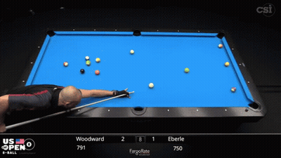 A Pool Game Is Being Played Between Woodward And Eberle In The Us Open GIF