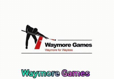 A Pool Table With The Words Waymore Games Written Above It GIF