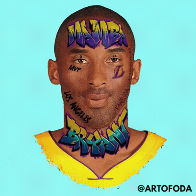 A Portrait Of A Man With Graffiti On His Face And Neck GIF