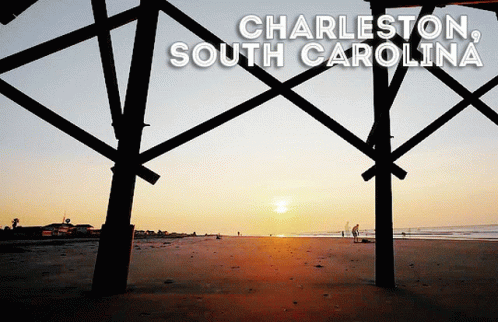 A Postcard For Charleston South Carolina Shows A Sunset GIF