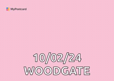A Postcard That Says Save The Date 10/02/20 Woodgate GIF