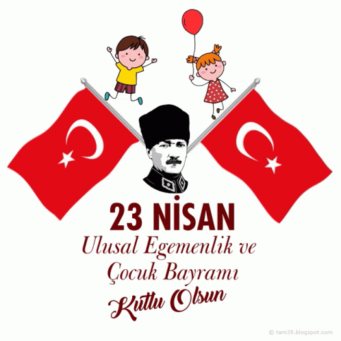 A Poster For 23 Nisan Ulsal Egemenlik Ve Cocuk Bayrami Kutlu Olsun GIF