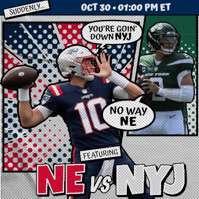 A Poster For A Football Game Between New York And New Jersey GIF