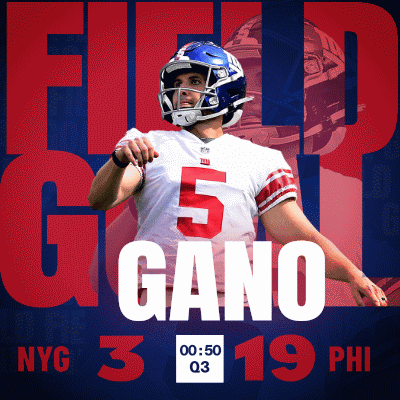 A Poster For A Football Game Between The Giants And The Philadelphia Eagles GIF