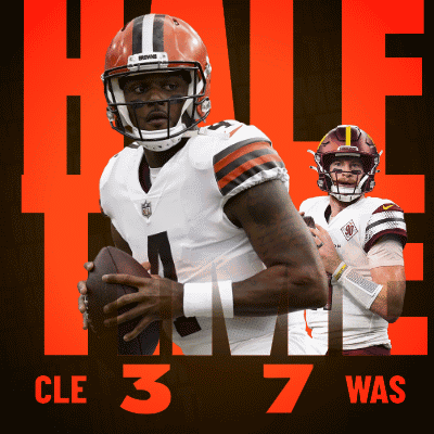 A Poster For A Football Player Named Cle 3 7 GIF