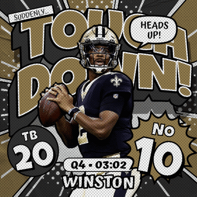 A Poster For A Football Player Named Winston GIF