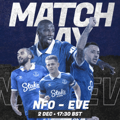 A Poster For A Match Between Everton And Manchester United GIF