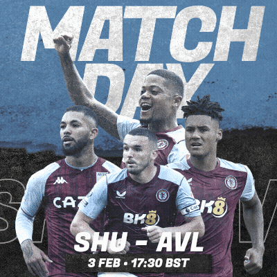 A Poster For A Match Between Shu And Avl On Feb 3Rd GIF