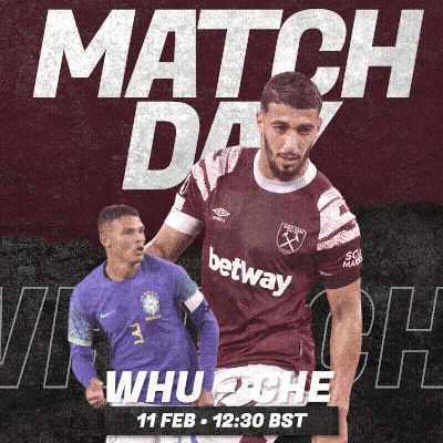 A Poster For A Match Between West Ham And Brazilian Team GIF