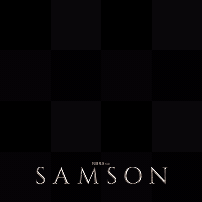 A Poster For A Movie Called Samson With A Battle Scene GIF
