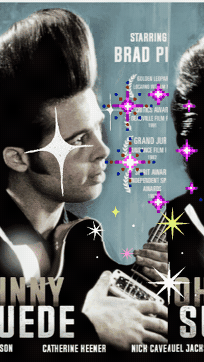 A Poster For A Movie Starring Brad Pitt And Catherine Reener GIF