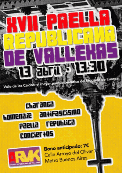 A Poster For A Paella Republicana De Vallekas GIF