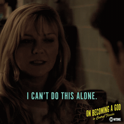 A Poster For A Show Called On Becoming A God In Central Florida GIF
