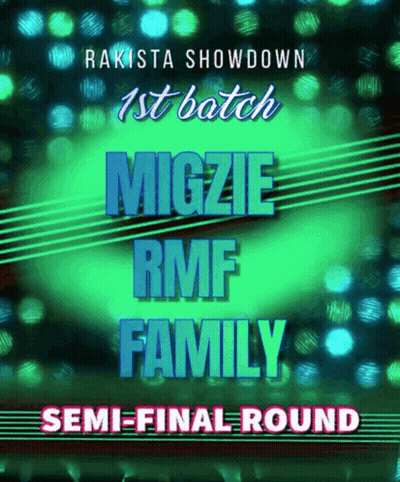 A Poster For A Showdown Between Migzie And Rmf Family GIF