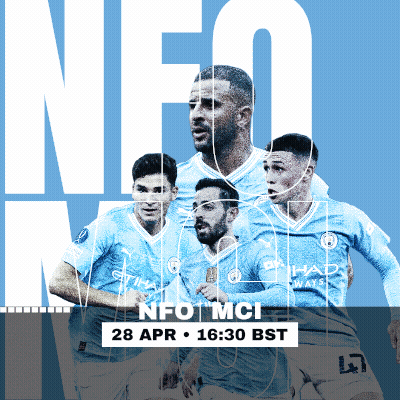 A Poster For A Soccer Game Between City And Mci GIF